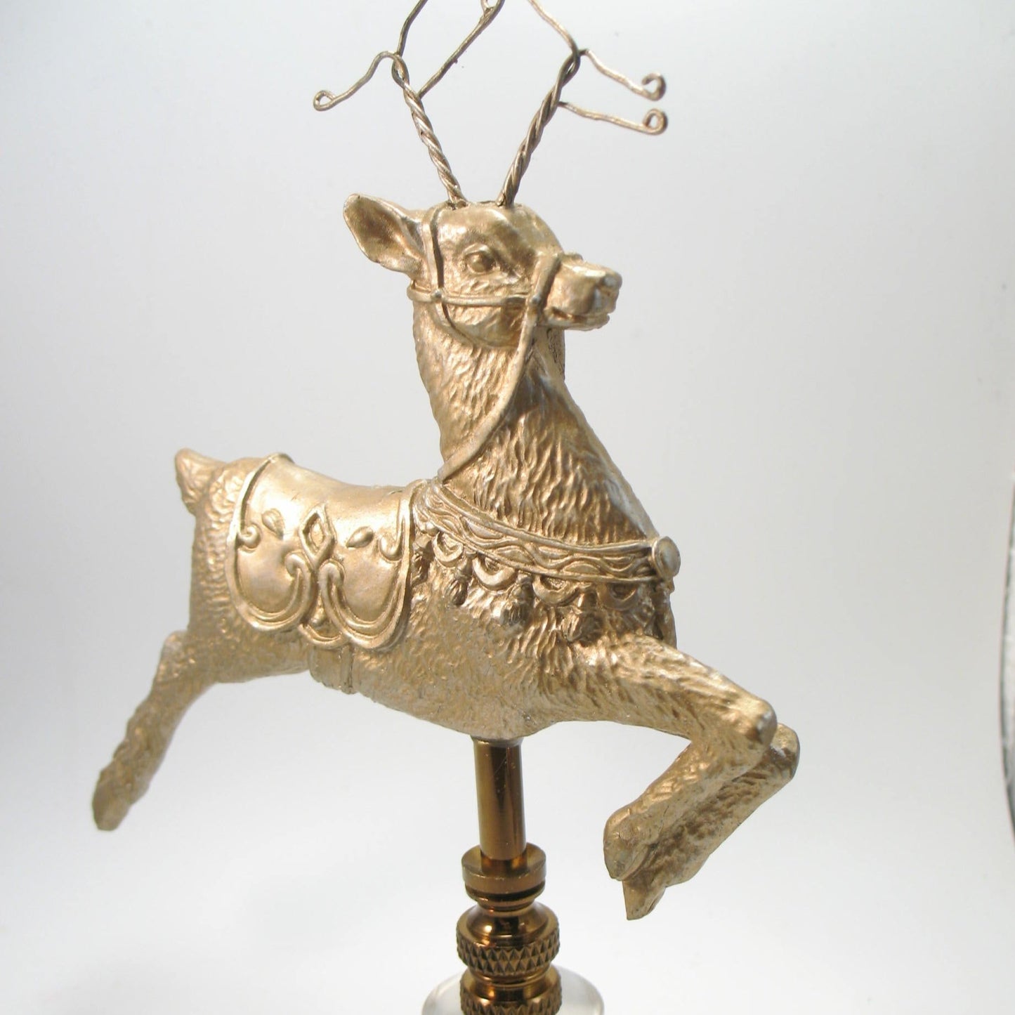 Lamp Finial Large Christmas Holiday Reindeer