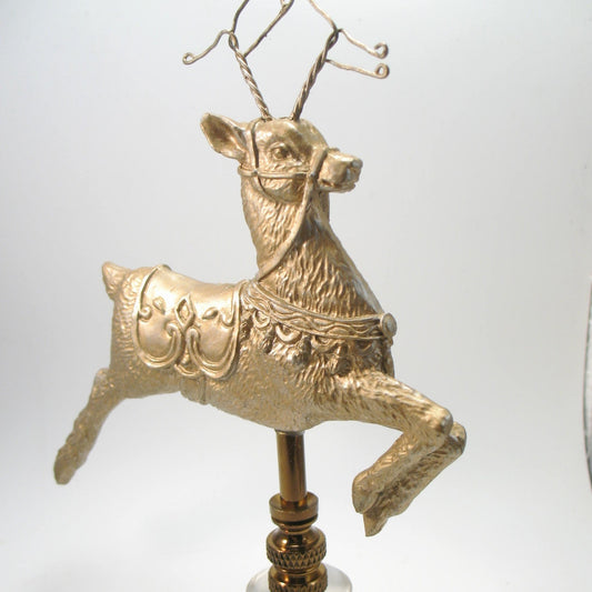 Lamp Finial Large Christmas Holiday Reindeer