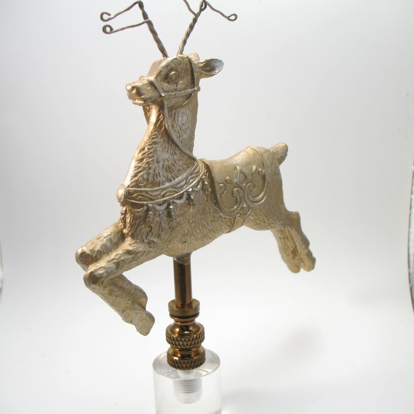 Lamp Finial Large Christmas Holiday Reindeer