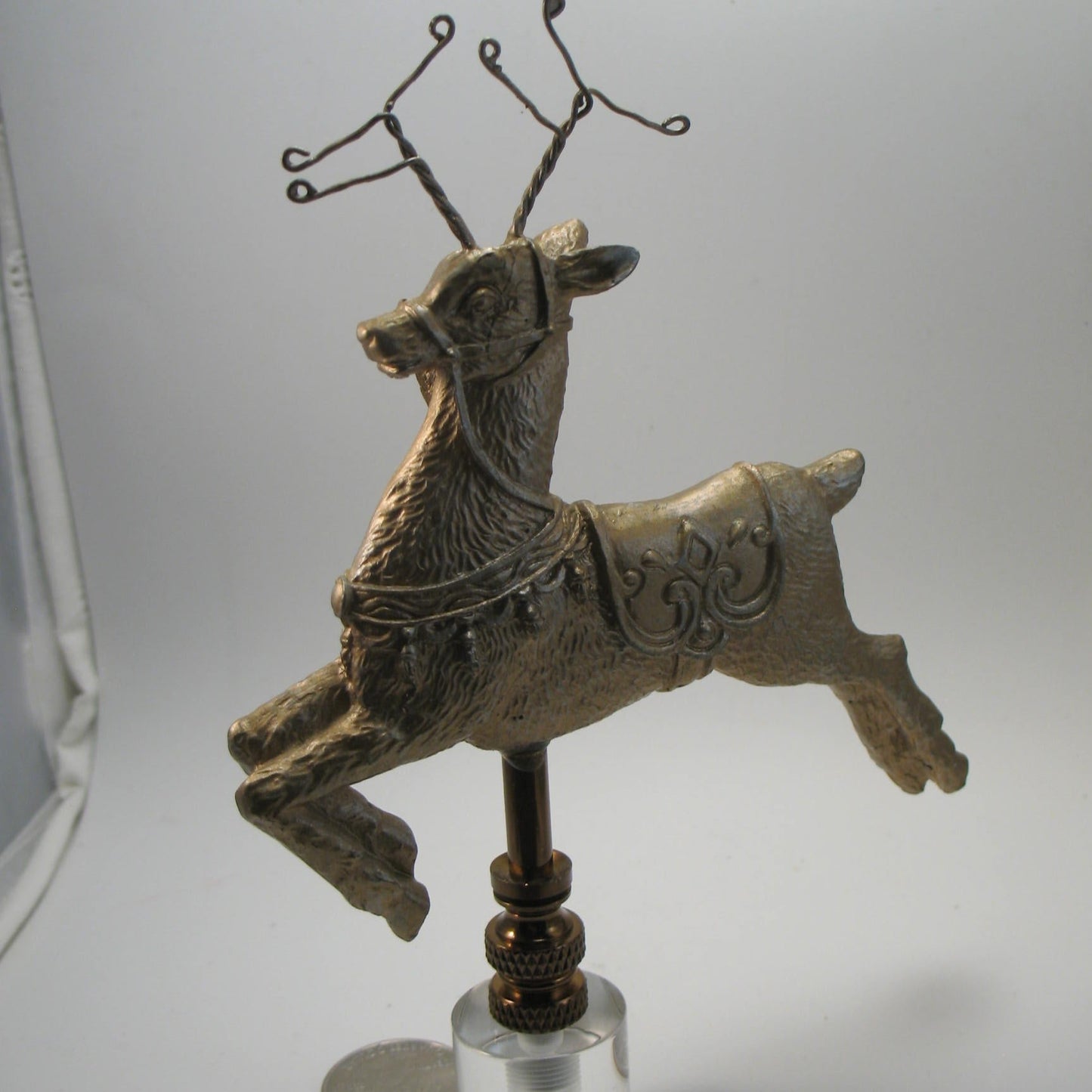 Lamp Finial Large Christmas Holiday Reindeer