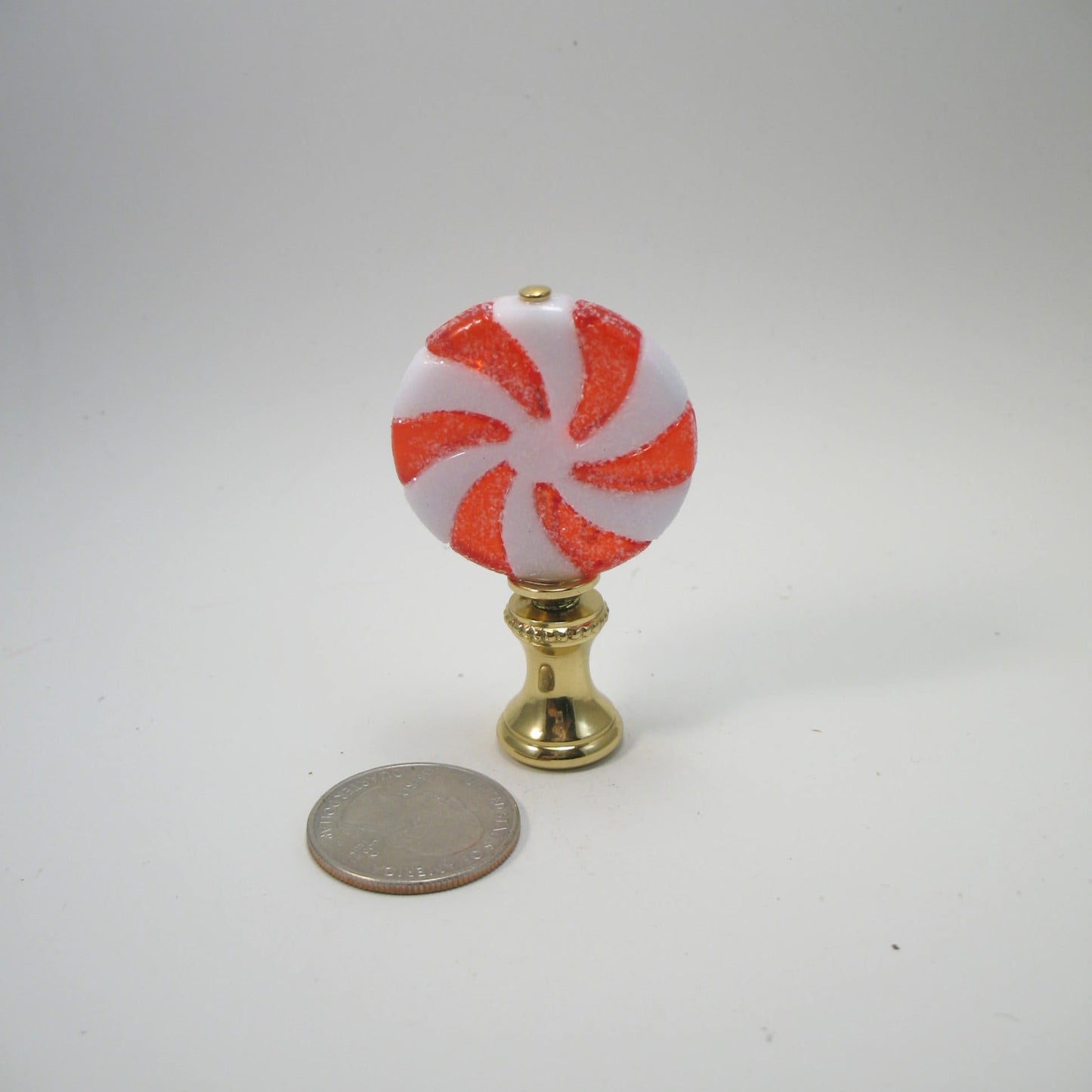 Lamp Finial Christmas Peppermint Candy