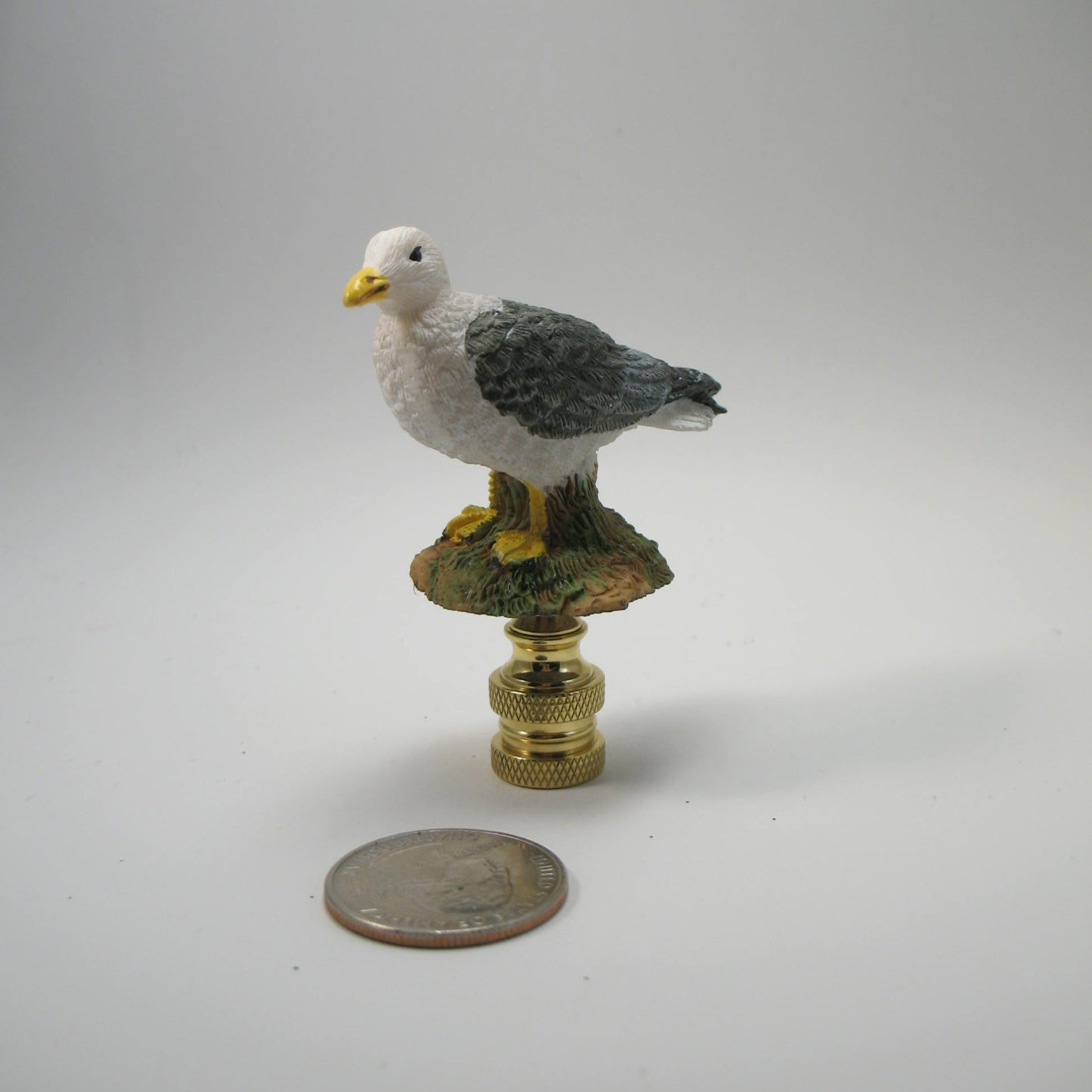 Bird Lamp Finial: Sea Gull resin 2 3/4 inch finial