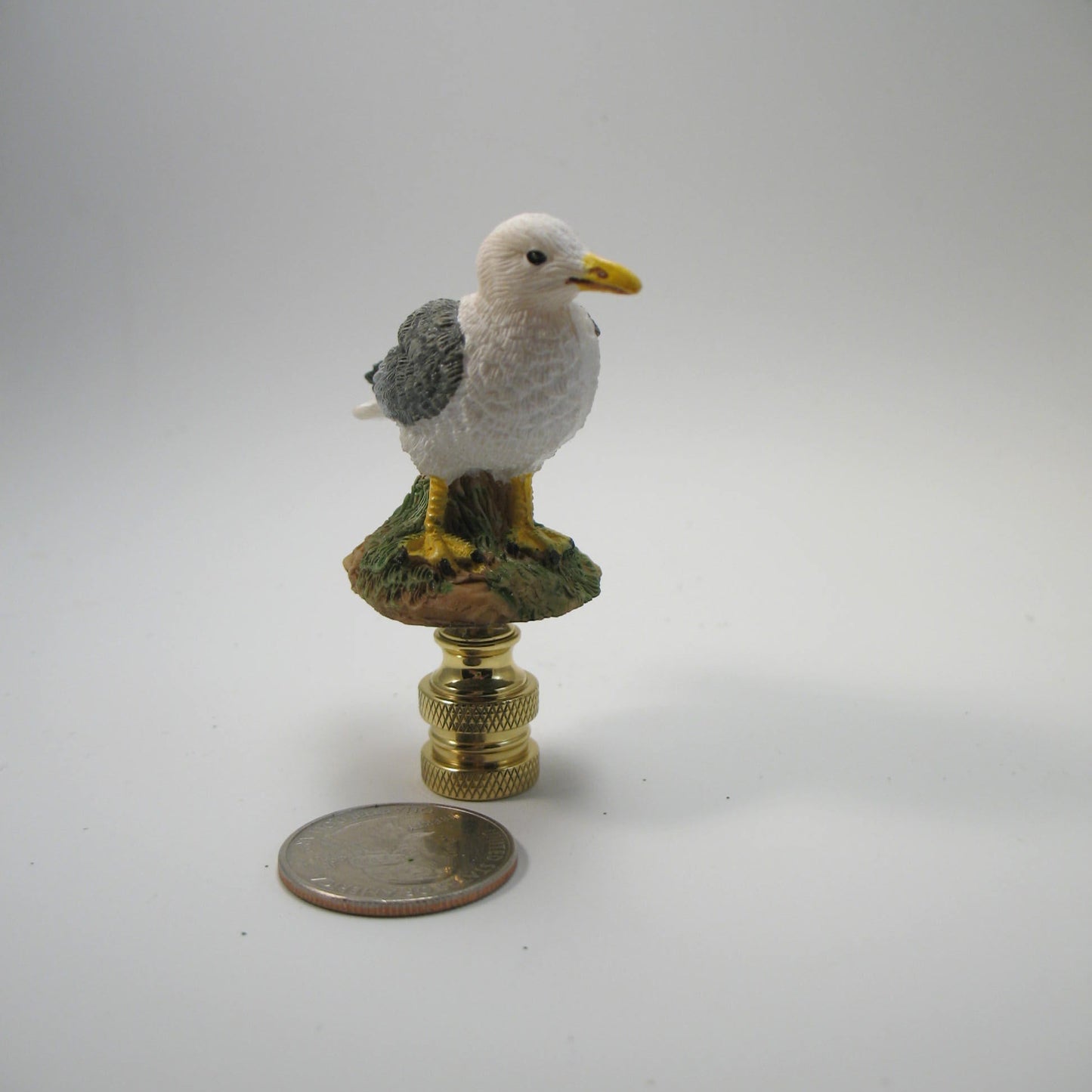 Bird Lamp Finial: Sea Gull resin 2 3/4 inch finial