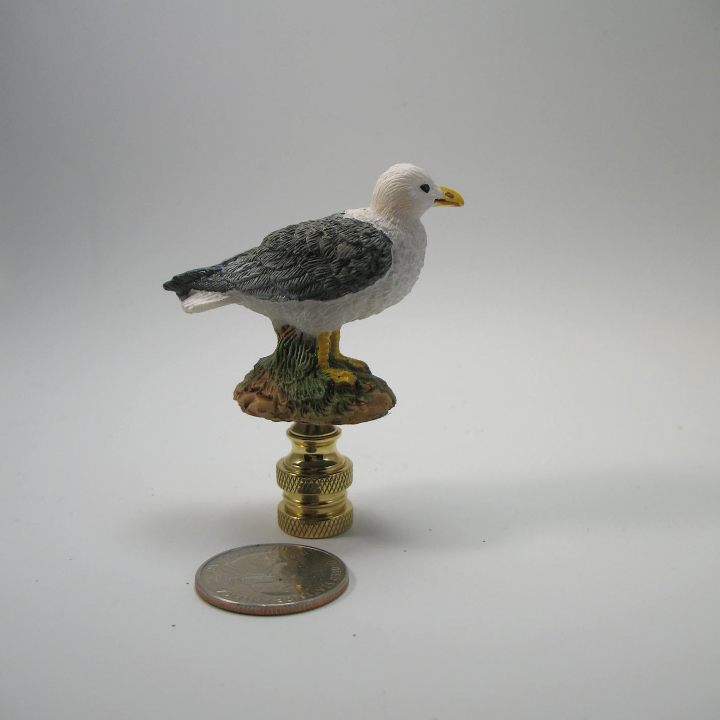 Bird Lamp Finial: Sea Gull resin 2 3/4 inch finial