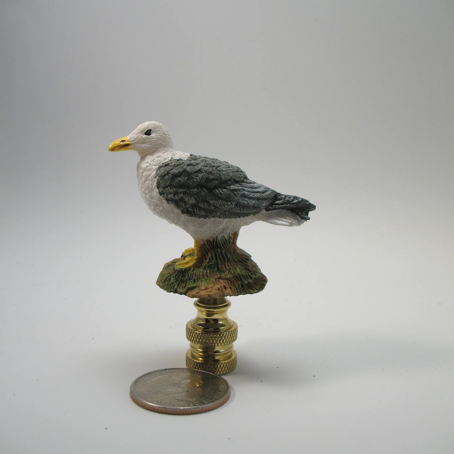 Bird Lamp Finial: Sea Gull resin 2 3/4 inch finial