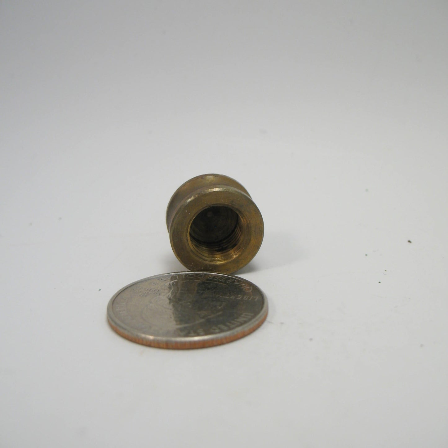 Lamp Finial Part Antique Brass Nozzle 3/8 to 1/4-27