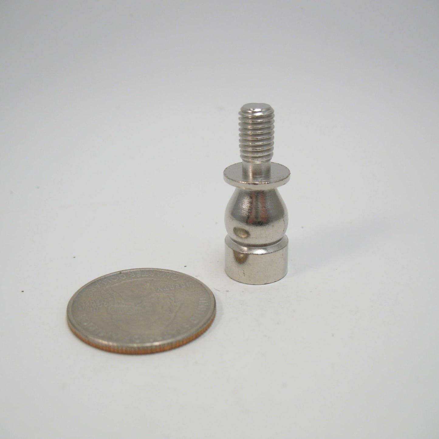 Lampshade, Finial Riser 3/4" 1/4-27 Thread  Nickel Plated Brass