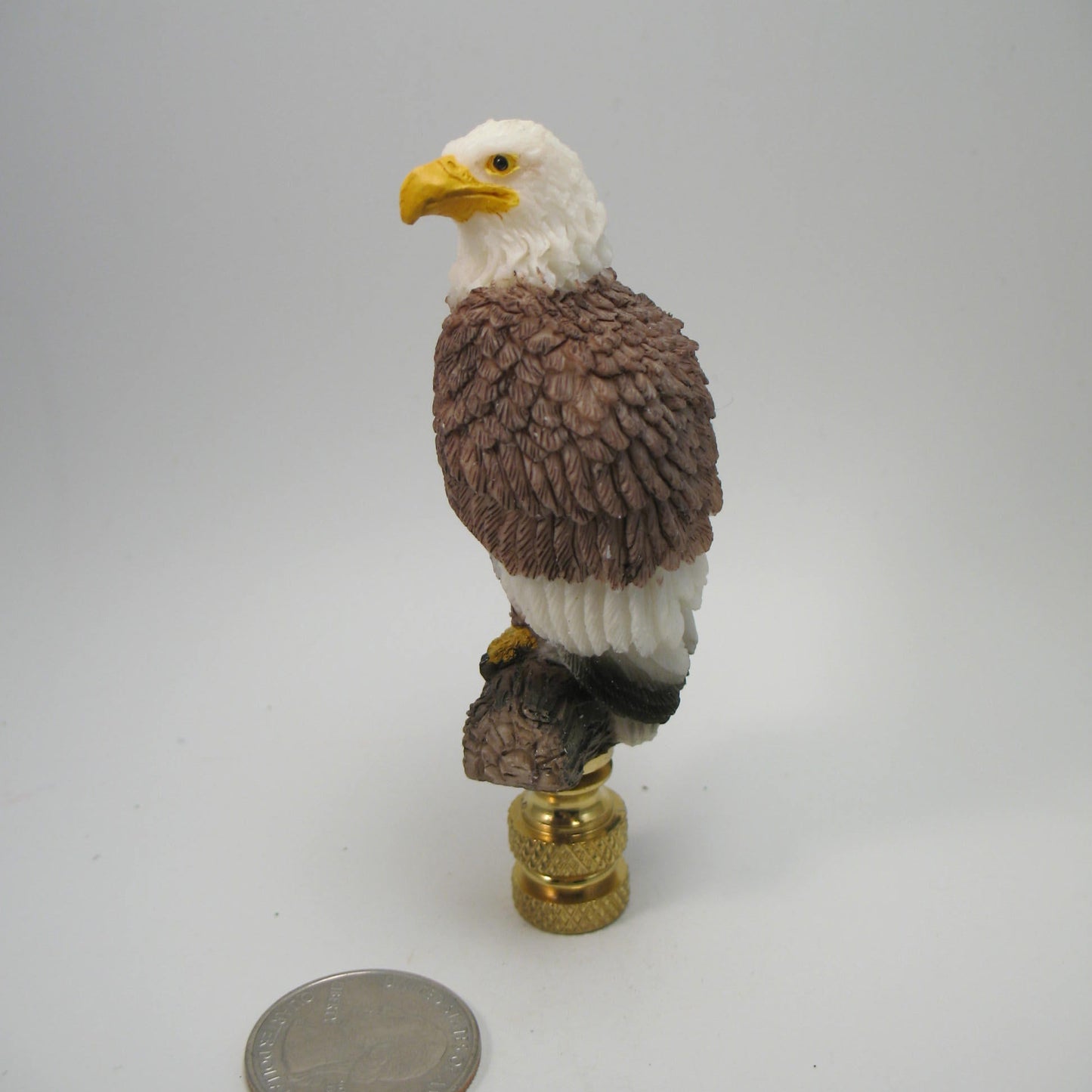 Lamp Finial: Handsome Eagle 4" tall overall