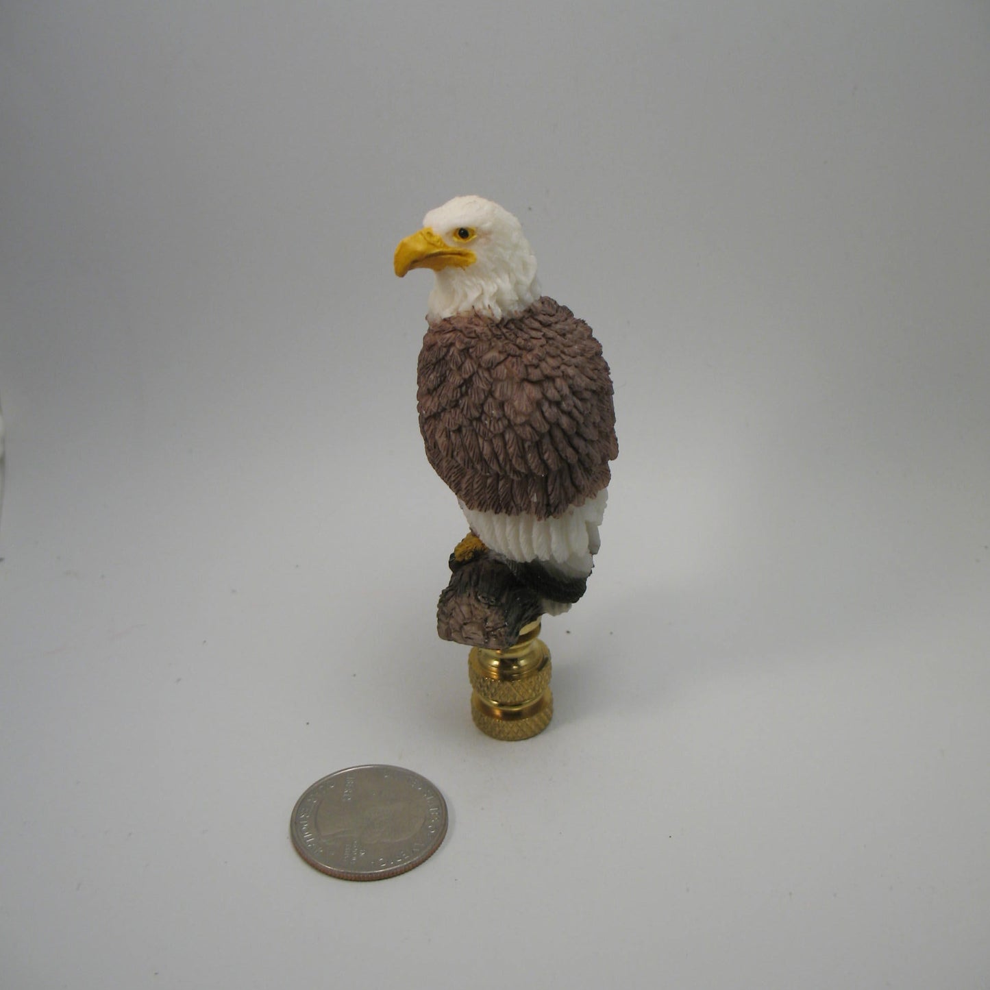 Lamp Finial: Handsome Eagle 4" tall overall