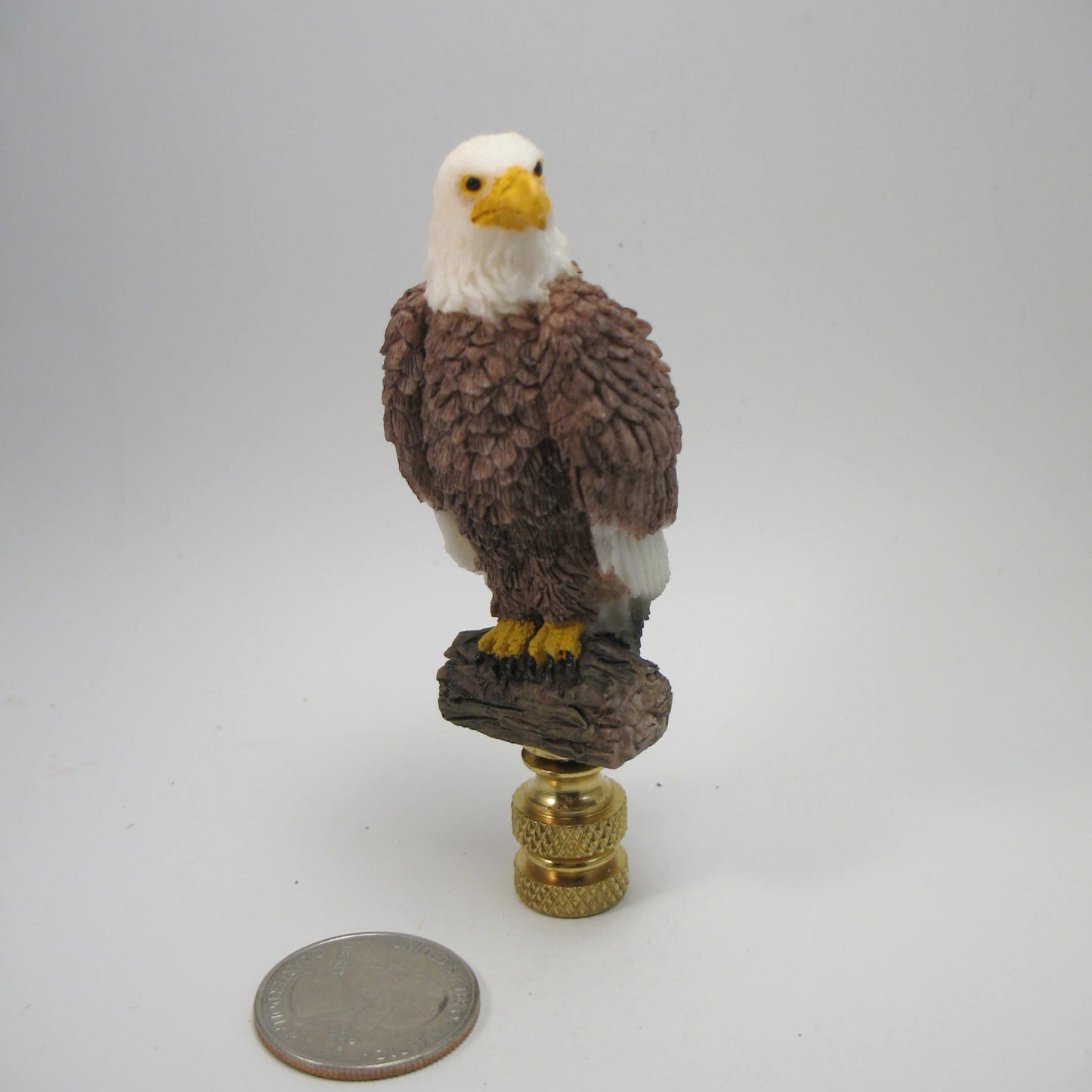 Lamp Finial: Handsome Eagle 4" tall overall