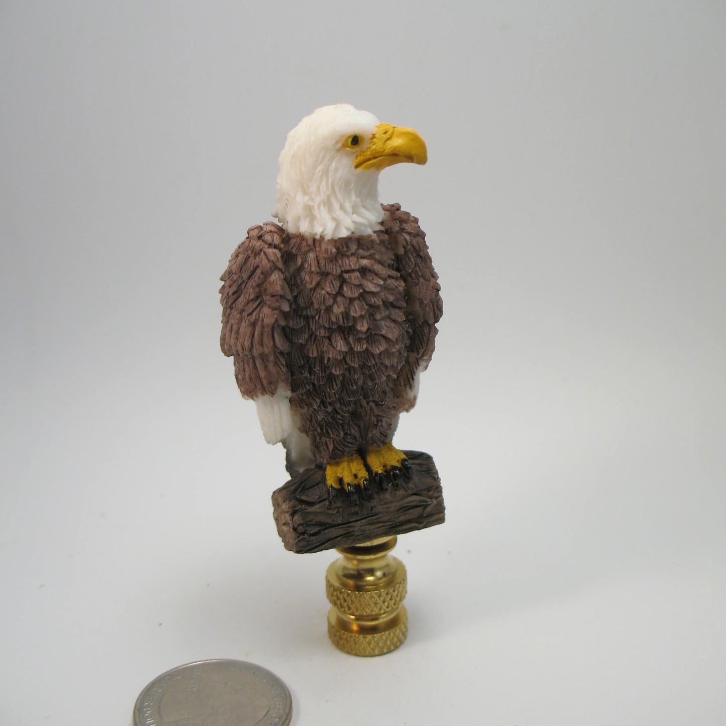 Lamp Finial: Handsome Eagle 4" tall overall