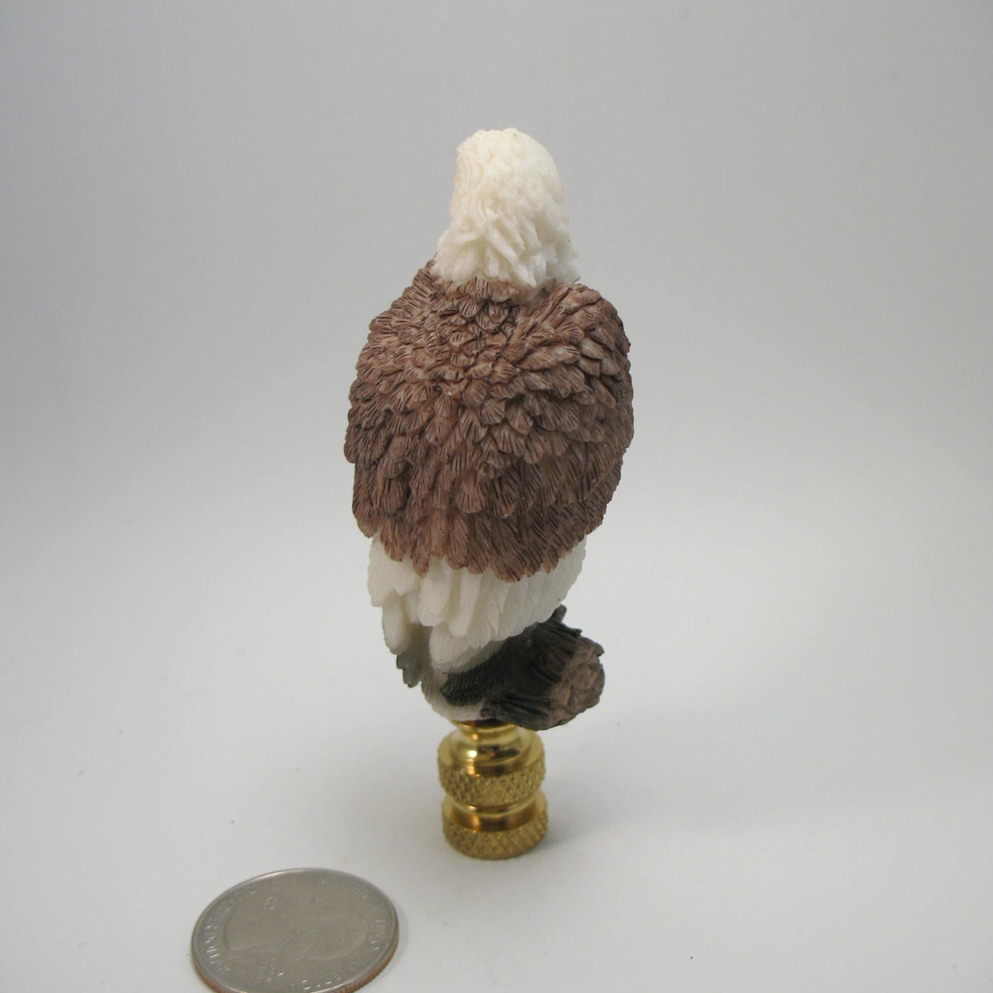 Lamp Finial: Handsome Eagle 4" tall overall