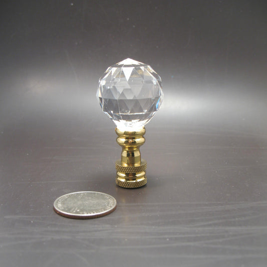 Finial:  Clear Acrylic Ball 2 1/4" overall