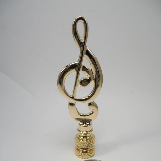Lamp Finial Musical Symbol Clef Brass G Clef