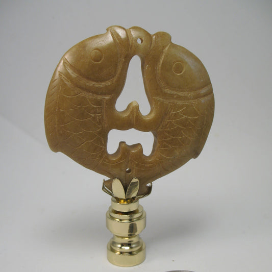 Butterscotch Stone Twin Fish Nickel Hardware