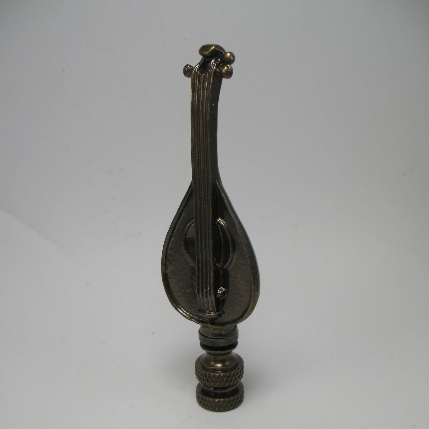 Finial: Bronze Mandolin. 3 7/8" overall