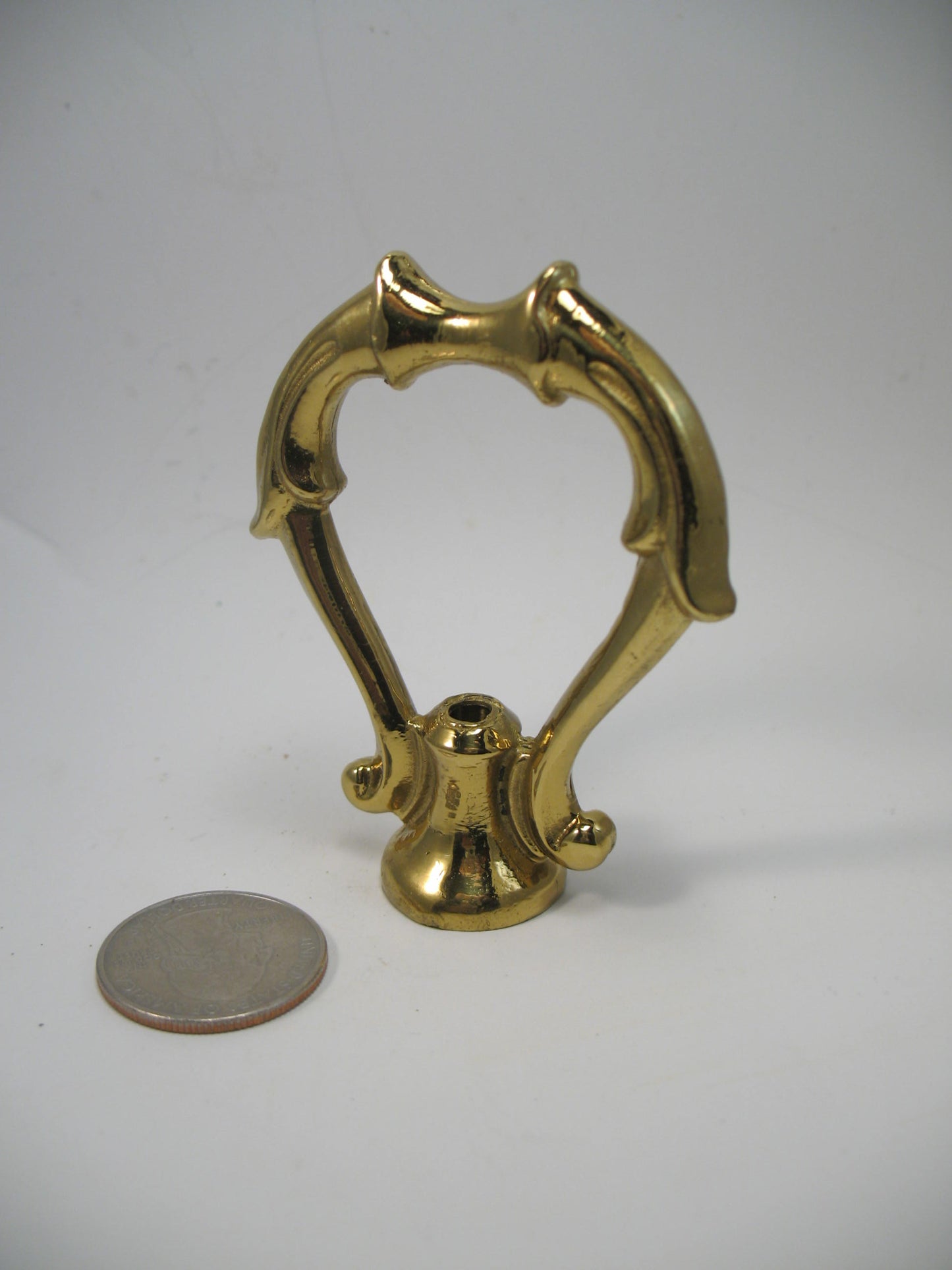 Lamp Finial Brass Fancy Brass Loop