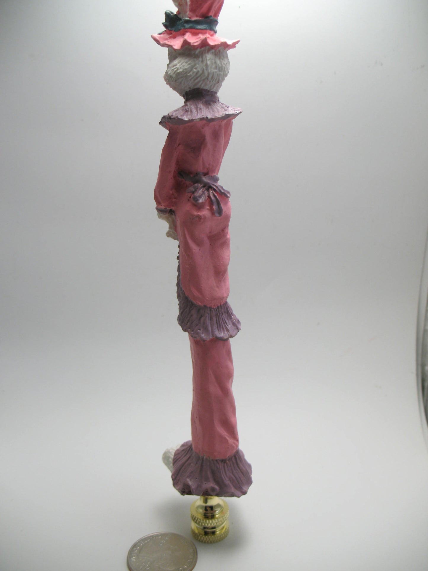 Lamp Finial Pink Easter Rabbit  Very Tall and Slim