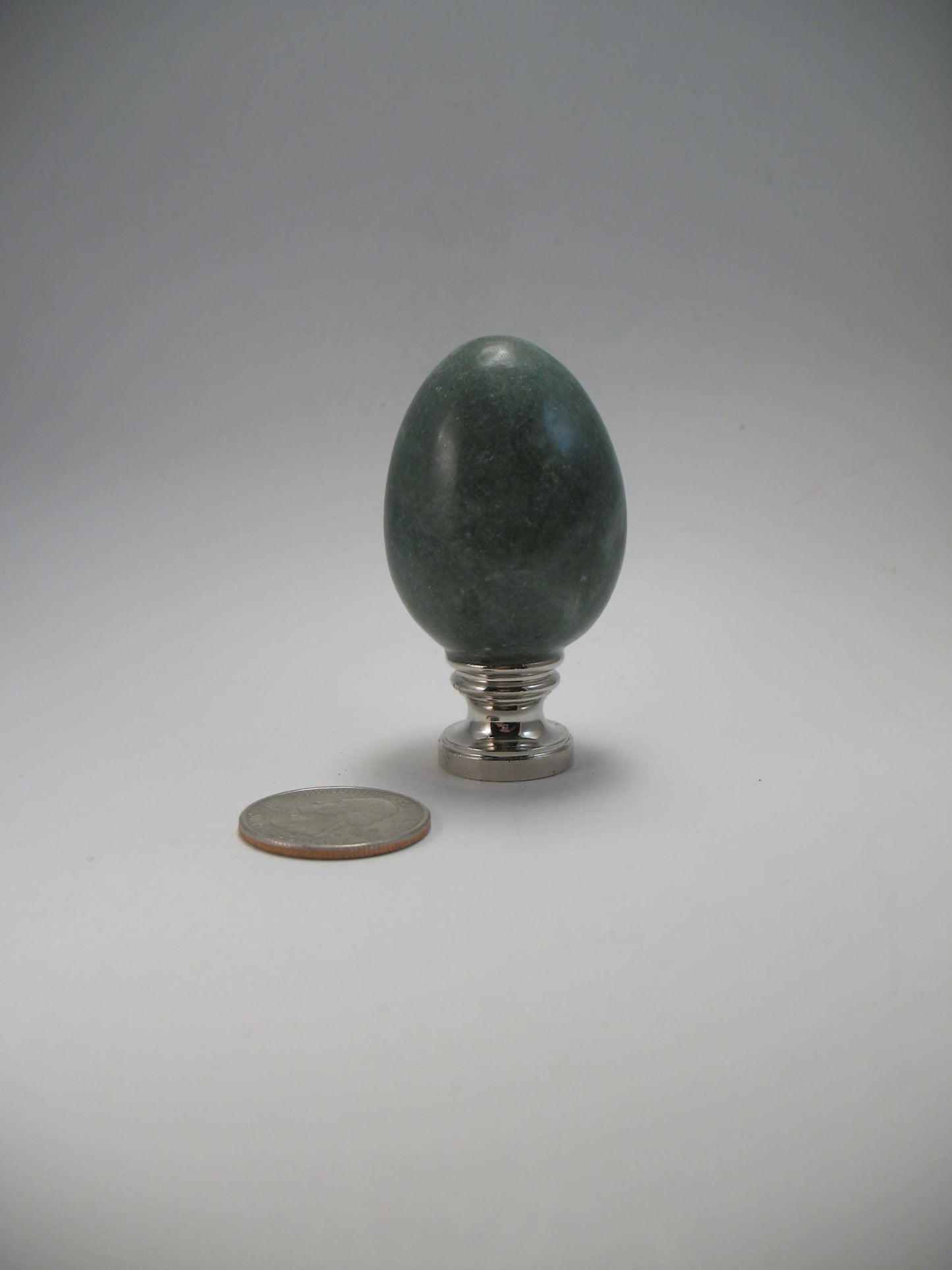 Lamp Finial Large Green/Dark Stone Egg