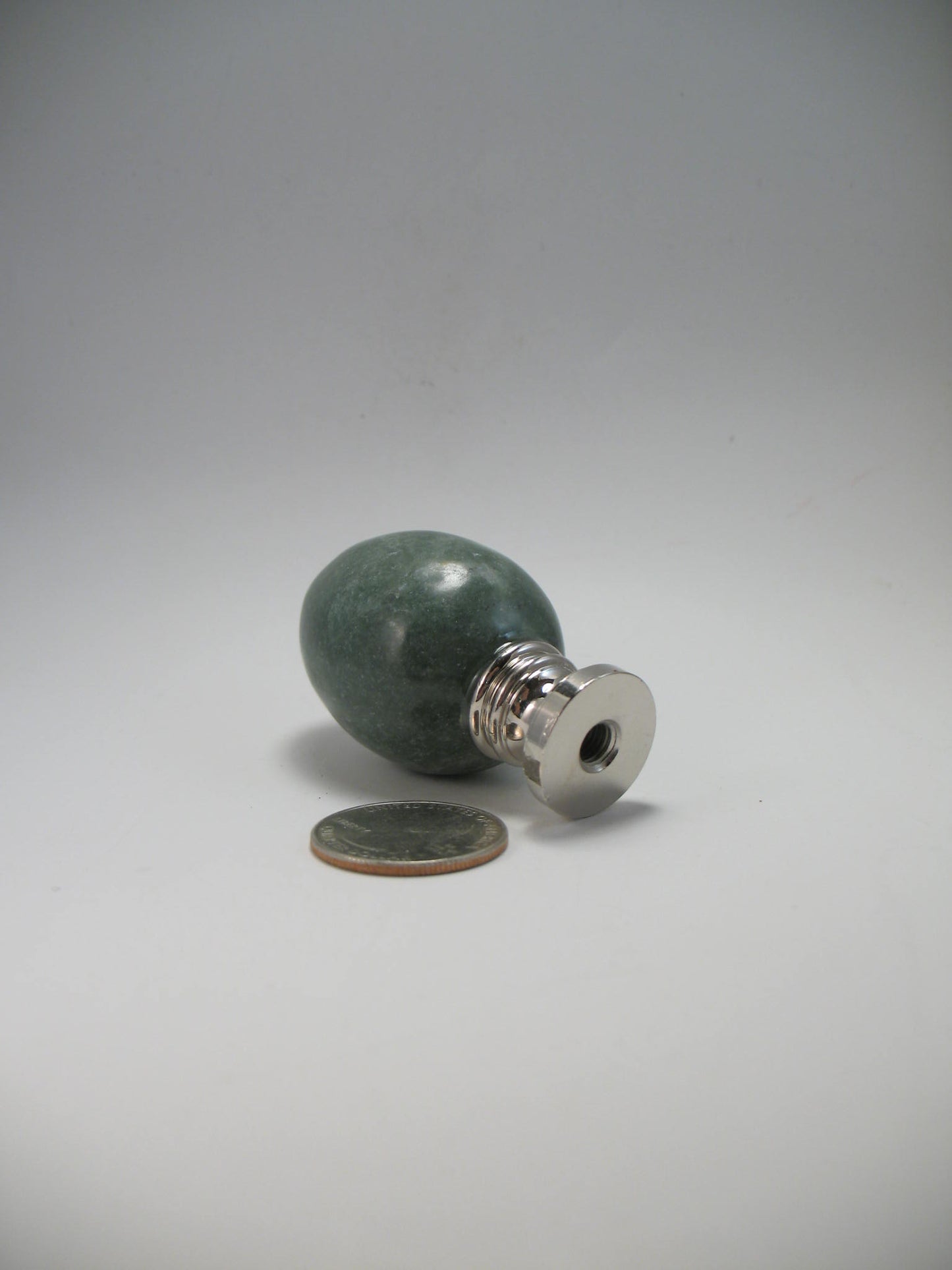 Lamp Finial Large Green/Dark Stone Egg