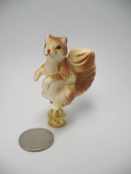Lamp Finial Ceramic Squirrel Vintage