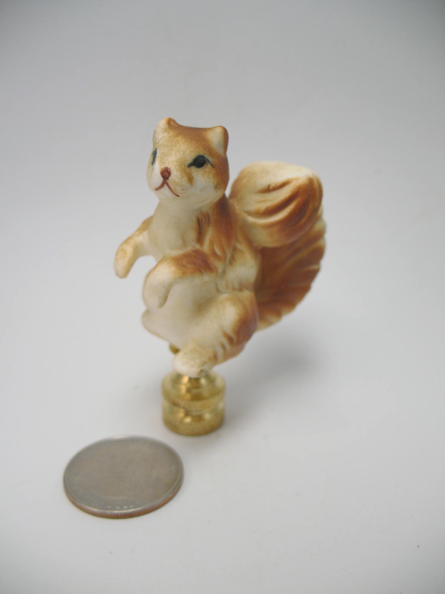 Lamp Finial Ceramic Squirrel Vintage