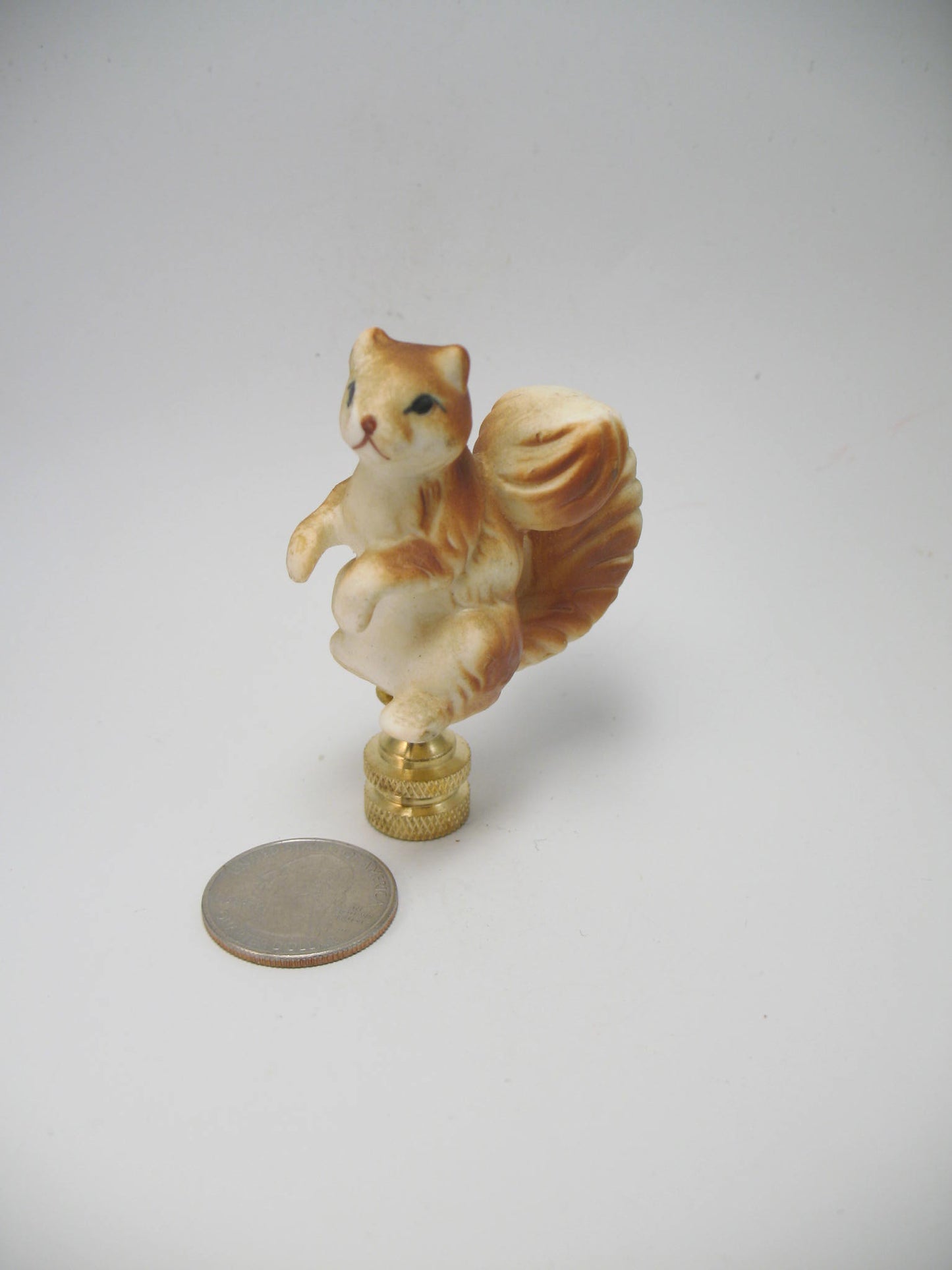 Lamp Finial Ceramic Squirrel Vintage
