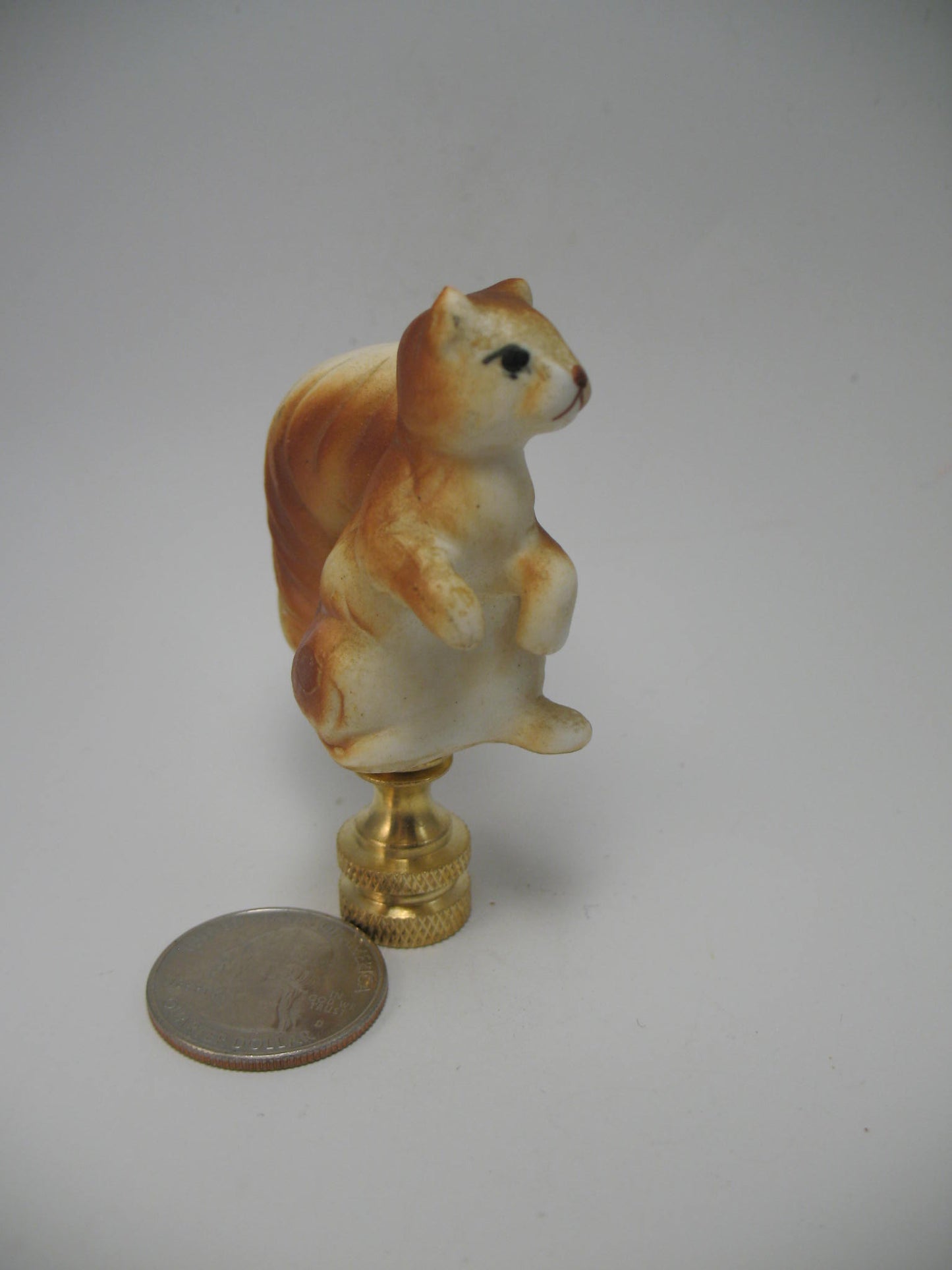 Lamp Finial Ceramic Squirrel Vintage