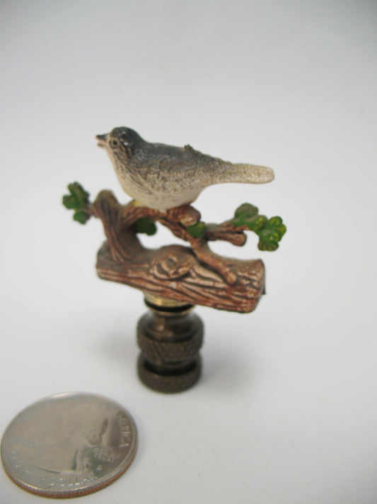 Lamp Finial Small Resin Bird Painted