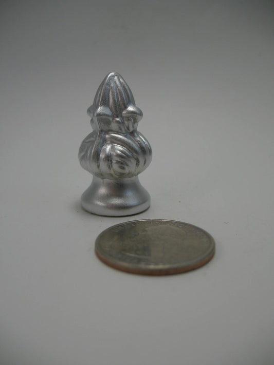 Small Silver Painted Fancy Knob Standard Thread