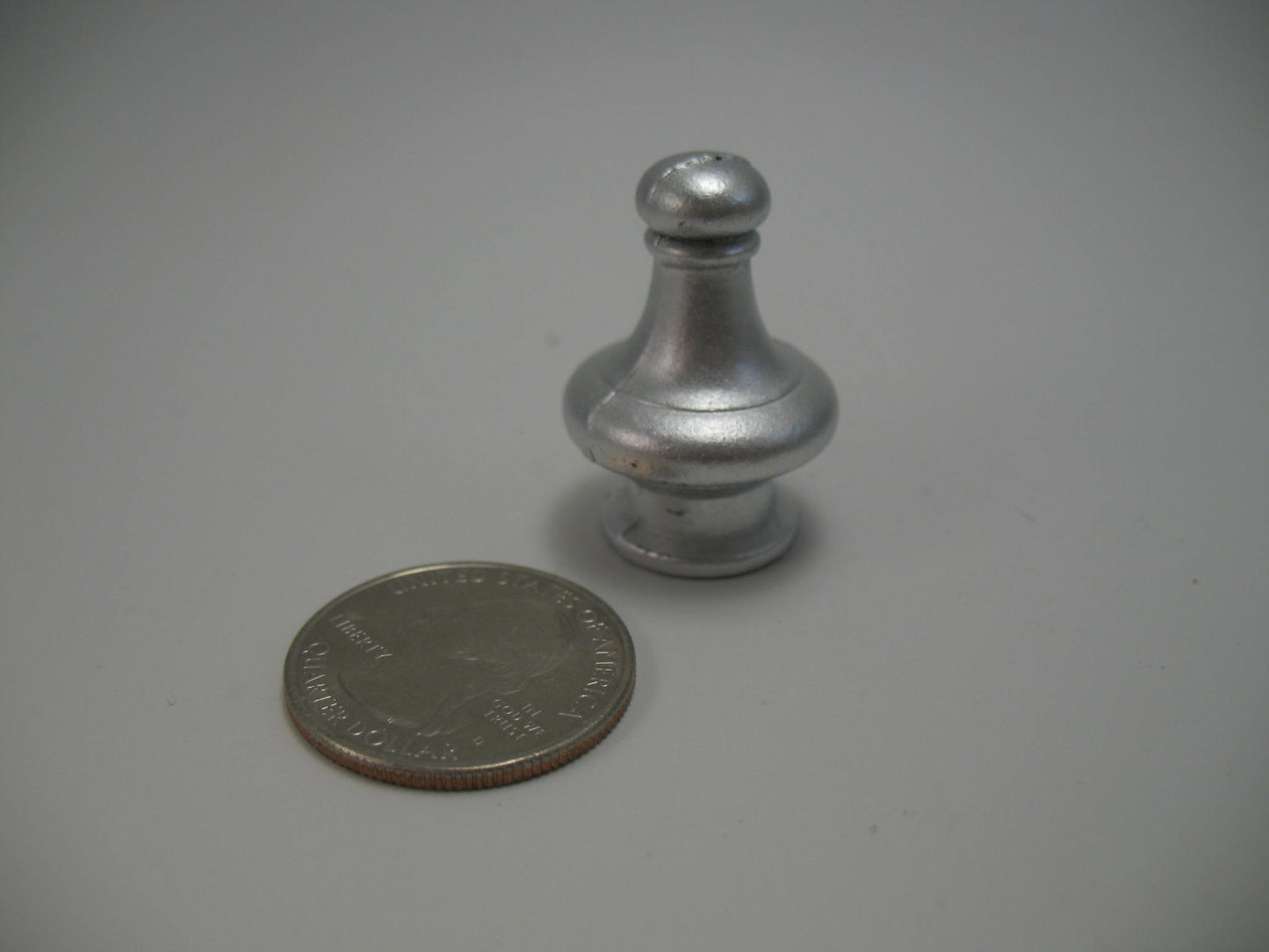 Metal Knob Painted Silver Standard Thread 1/4-27