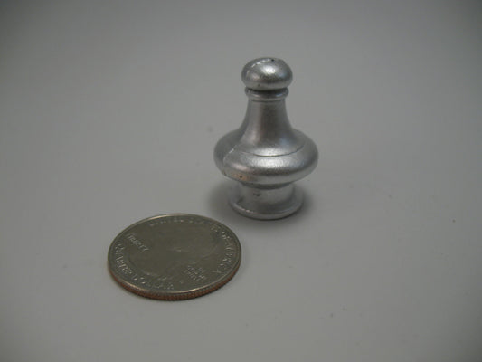 Small Silver Painted Knob 3/8 " 1/8ip thread