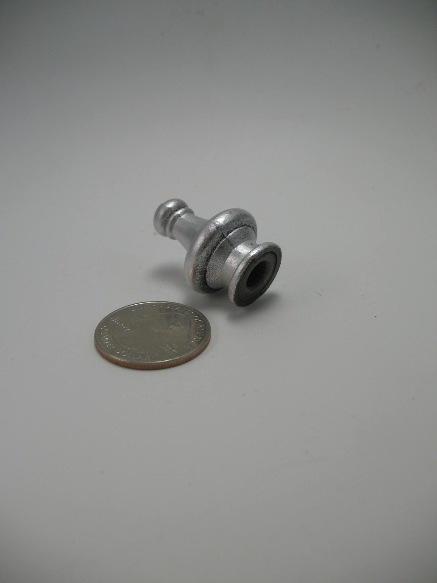 Metal Knob Painted Silver Standard Thread 1/4-27