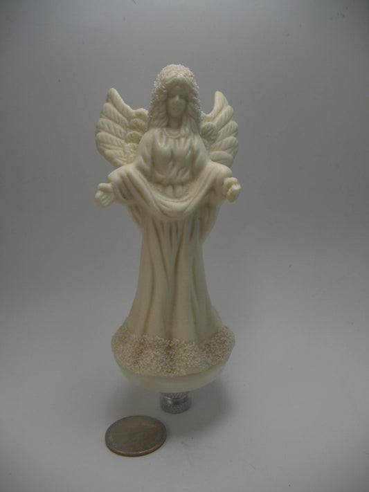 Lamp Finial White Christmas Angel