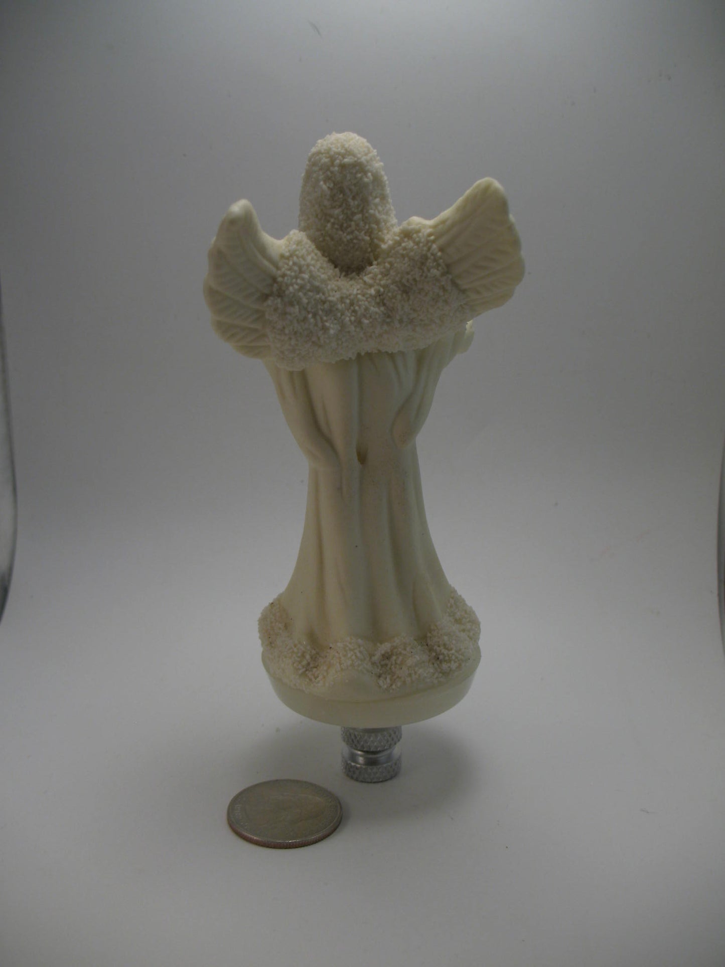 Lamp Finial White Christmas Angel