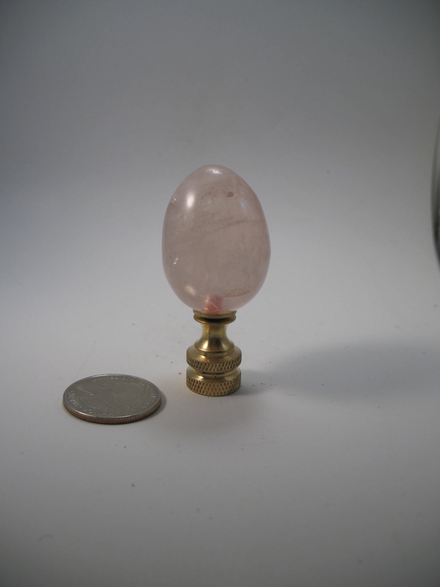 Rose Quarts Pink Stone Egg Lamp Finial