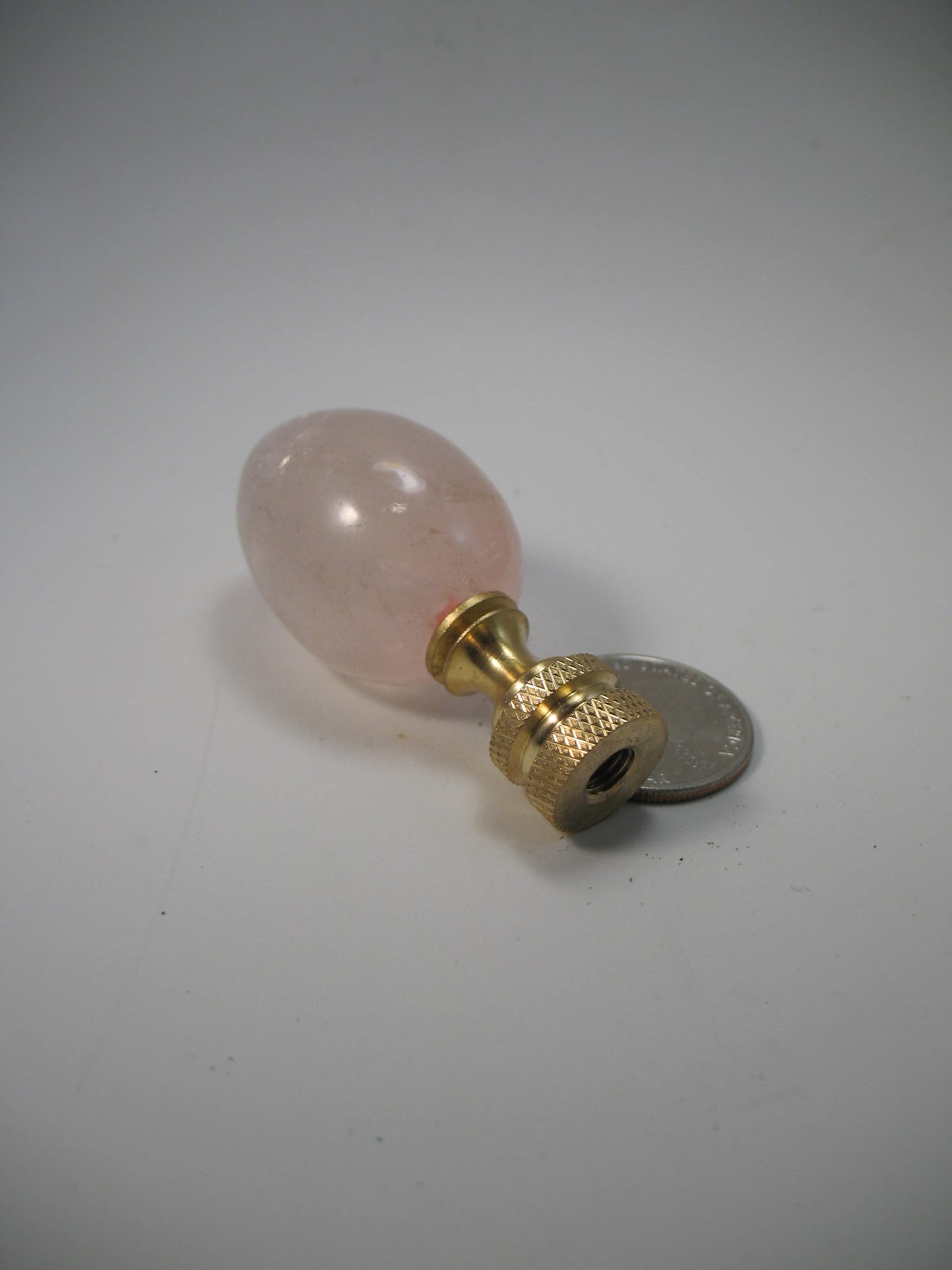 Rose Quarts Pink Stone Egg Lamp Finial