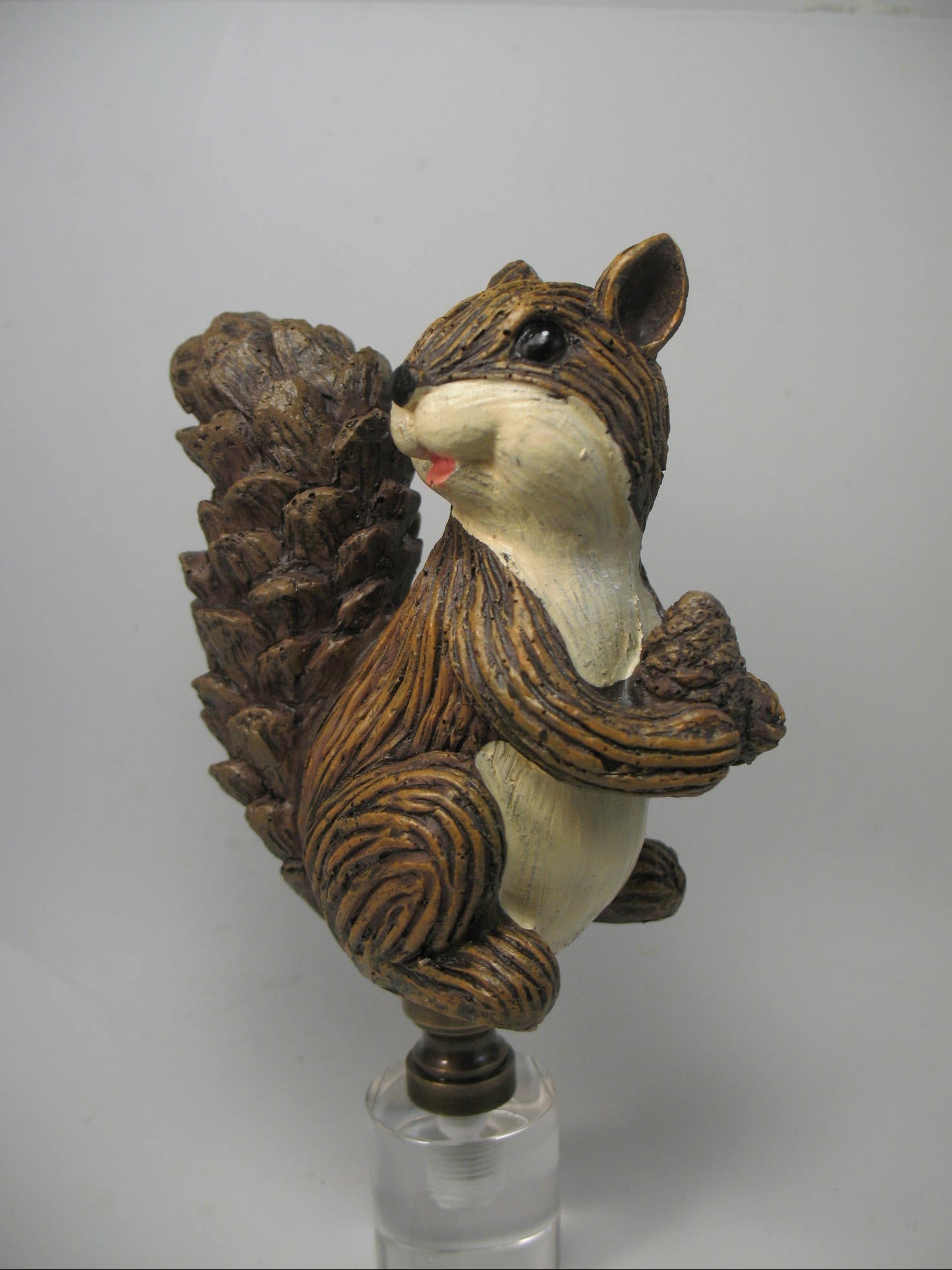 Large Brown Squirrel Lamp Finial For Floor Lamp