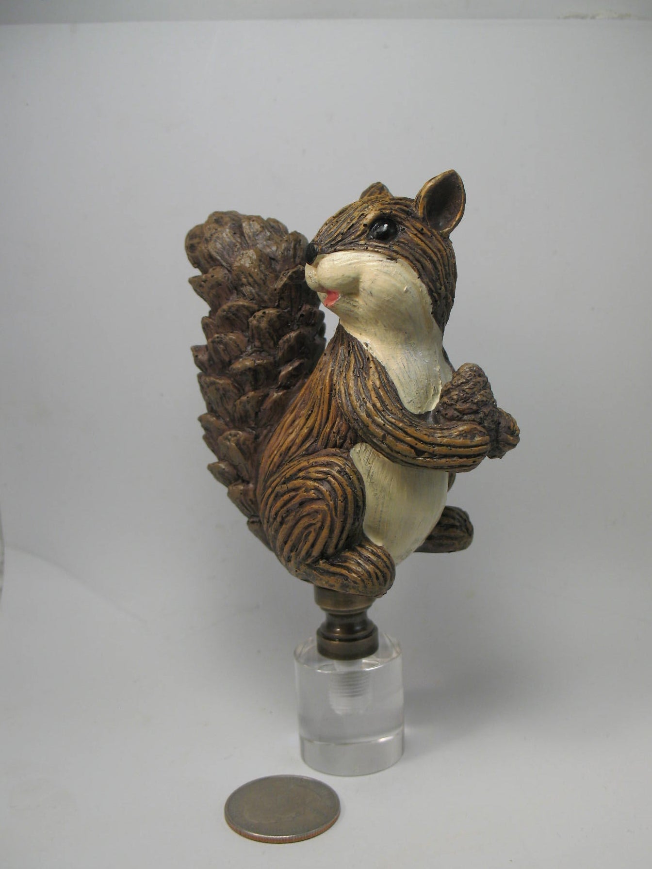 Large Brown Squirrel Lamp Finial For Floor Lamp
