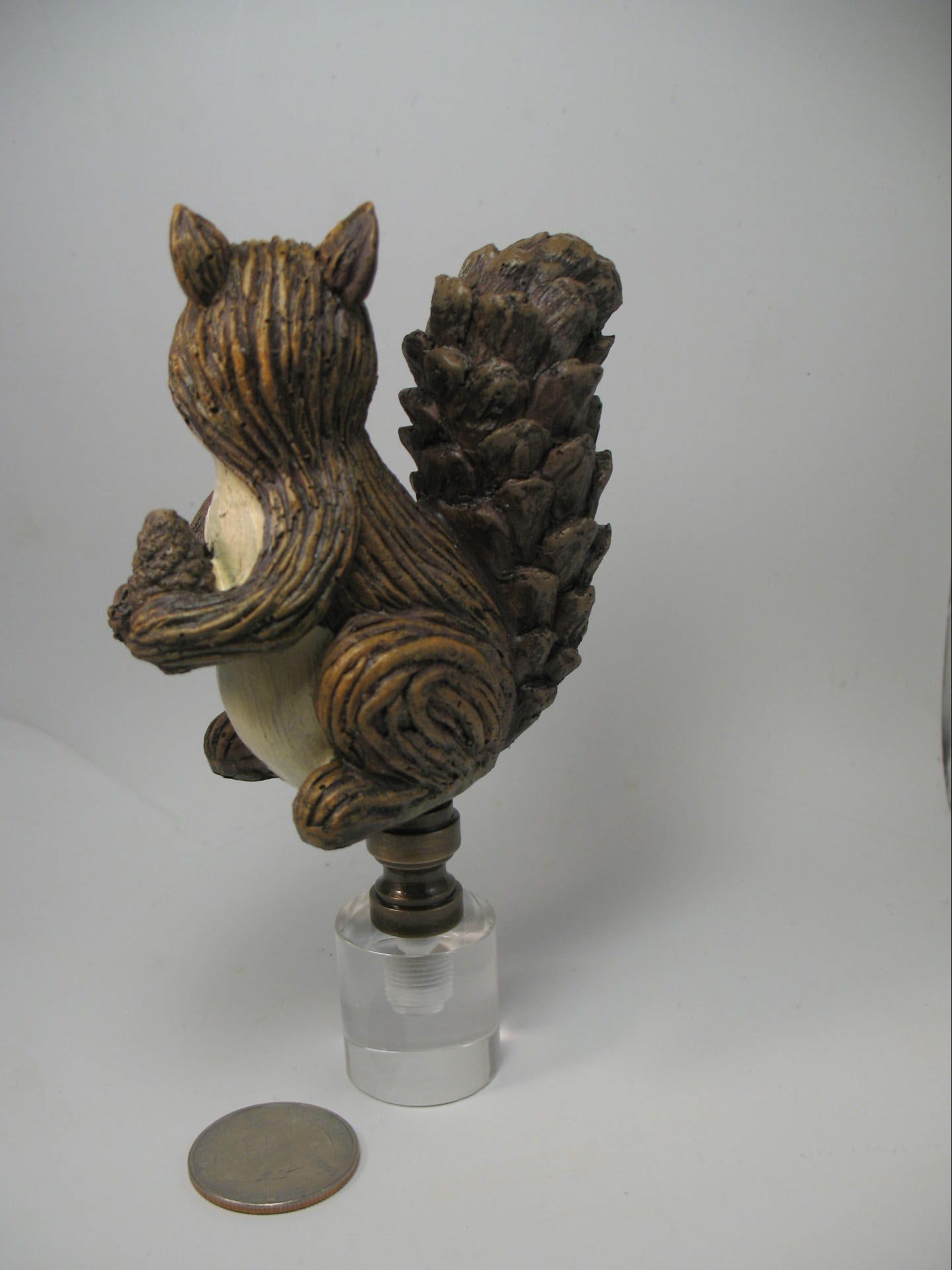 Large Brown Squirrel Lamp Finial For Floor Lamp