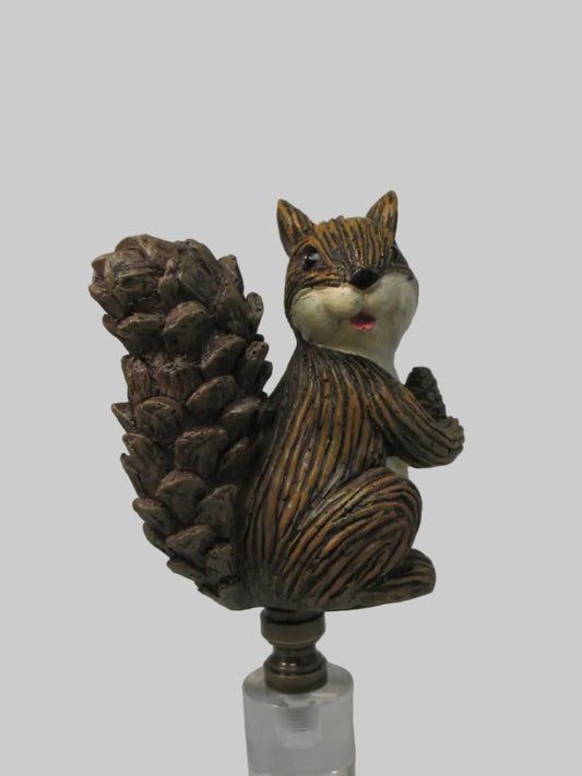 Large Brown Squirrel Lamp Finial For Floor Lamp