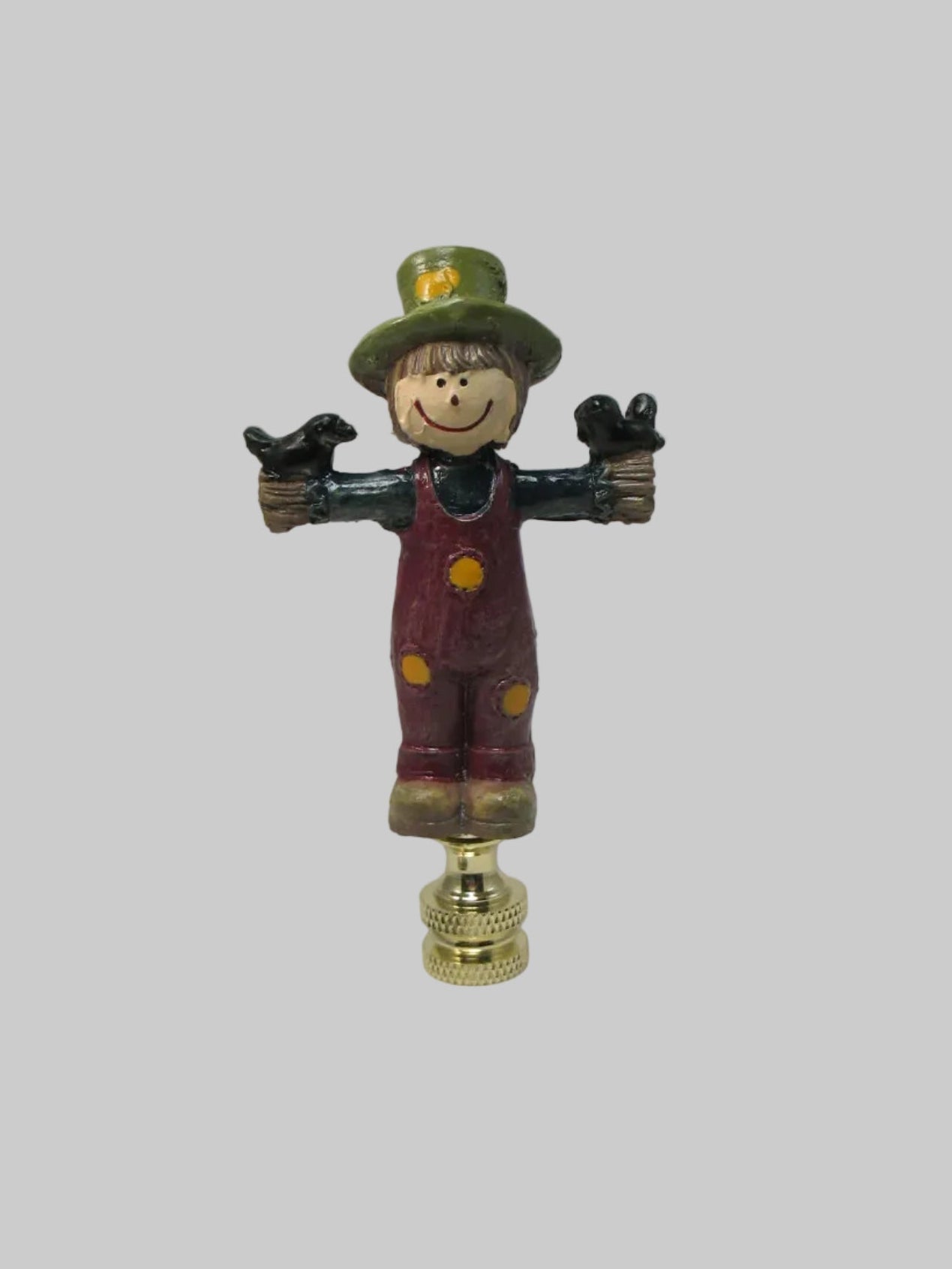 Lamp Finial Halloween Fall Harvest Scarecrow