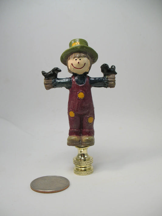 Lamp Finial Halloween Fall Harvest Scarecrow
