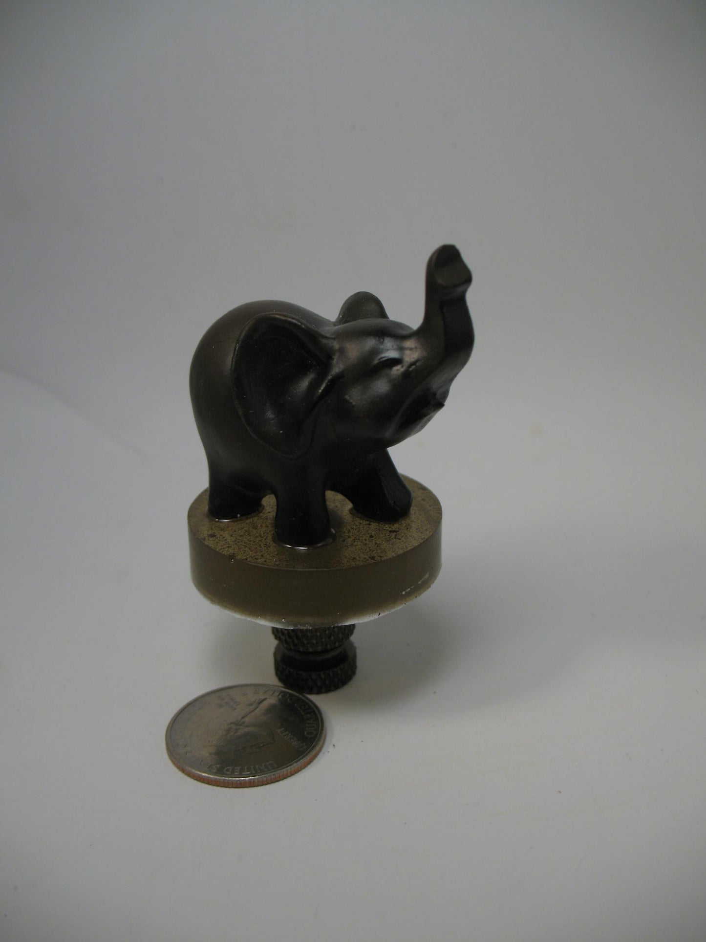 Small Resin Elephant Trunk Up Lamp Finial