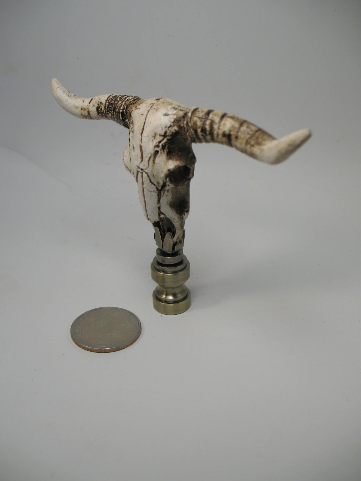 Longhorn  Steer Skull Western Lamp Finial