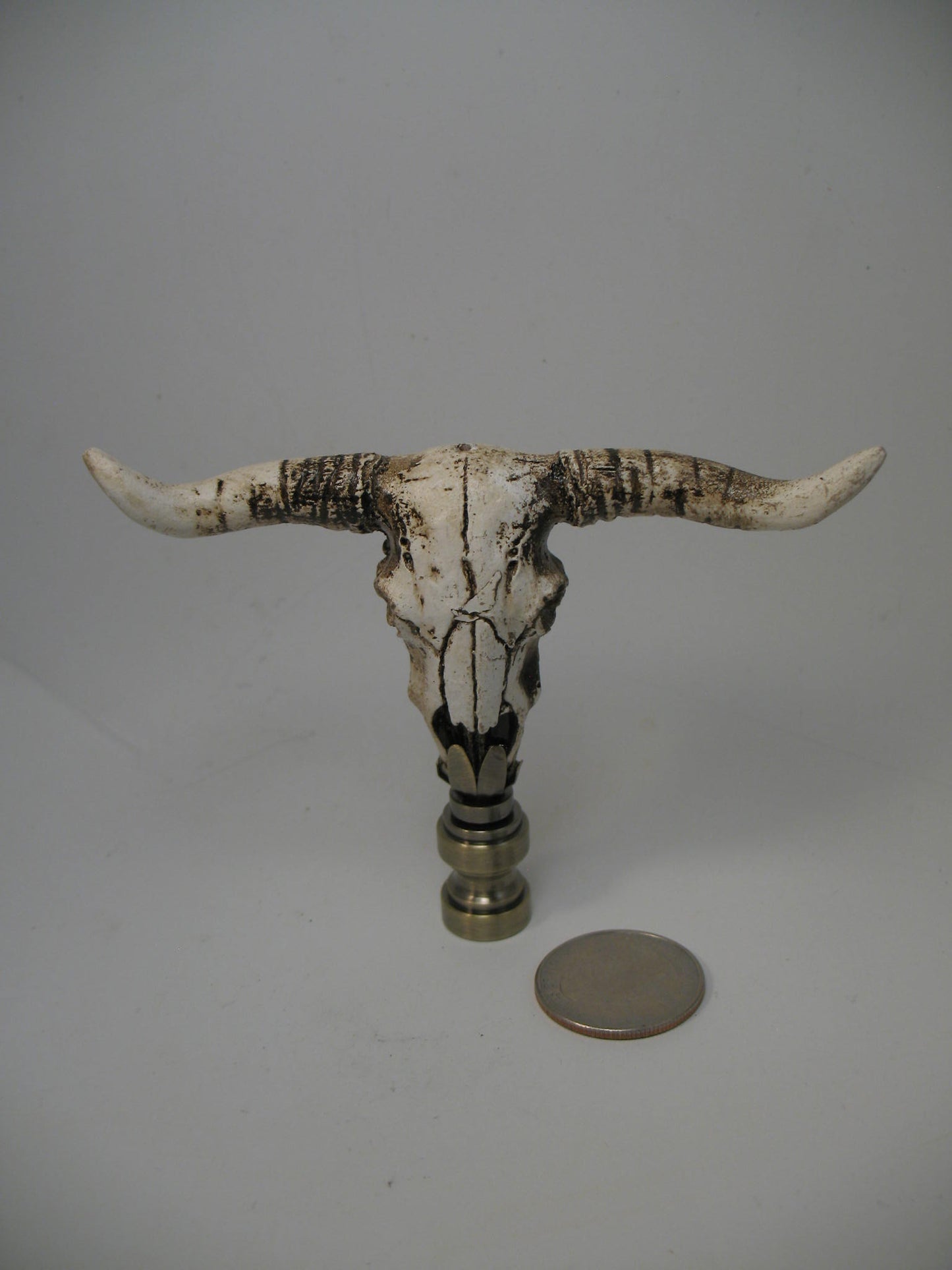 Longhorn  Steer Skull Western Lamp Finial