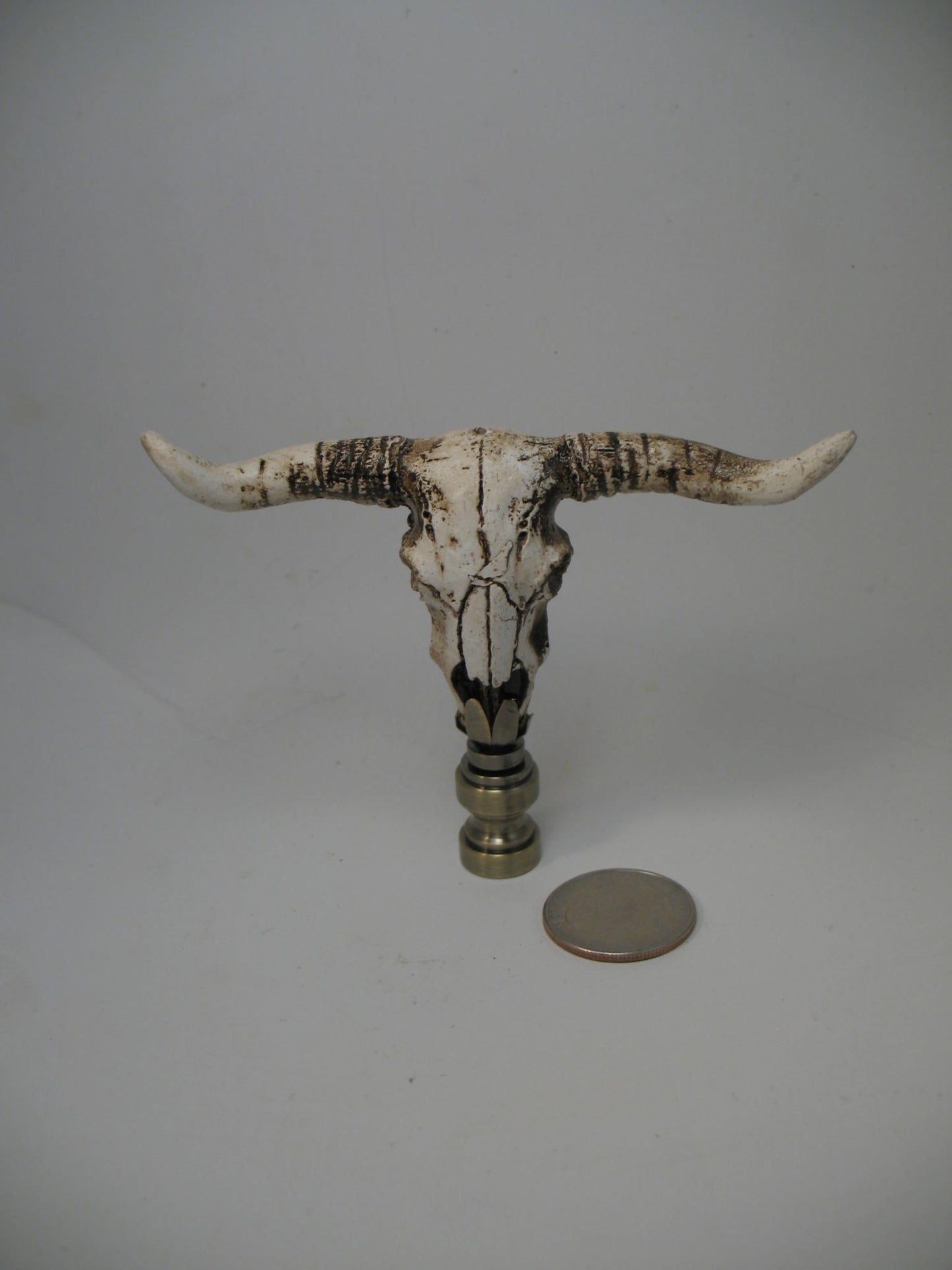 Longhorn  Steer Skull Western Lamp Finial