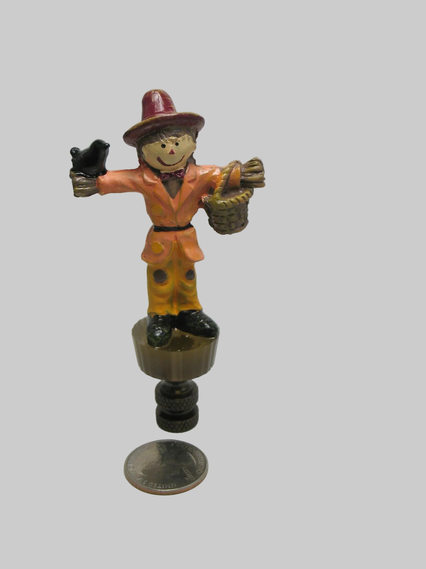 Garden Scarecrow Lamp Finial Halloween