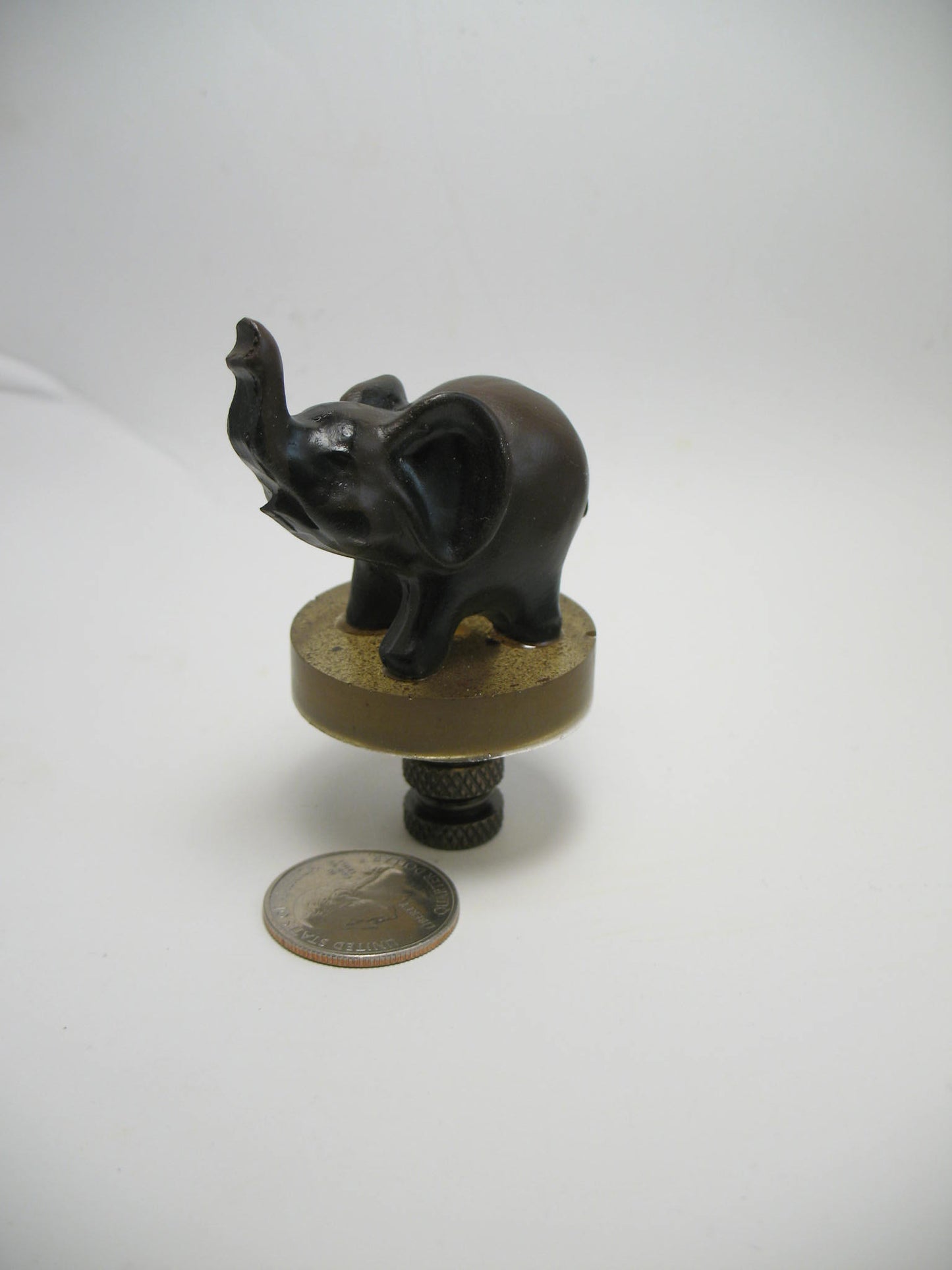 Small Resin Elephant Trunk Up Lamp Finial