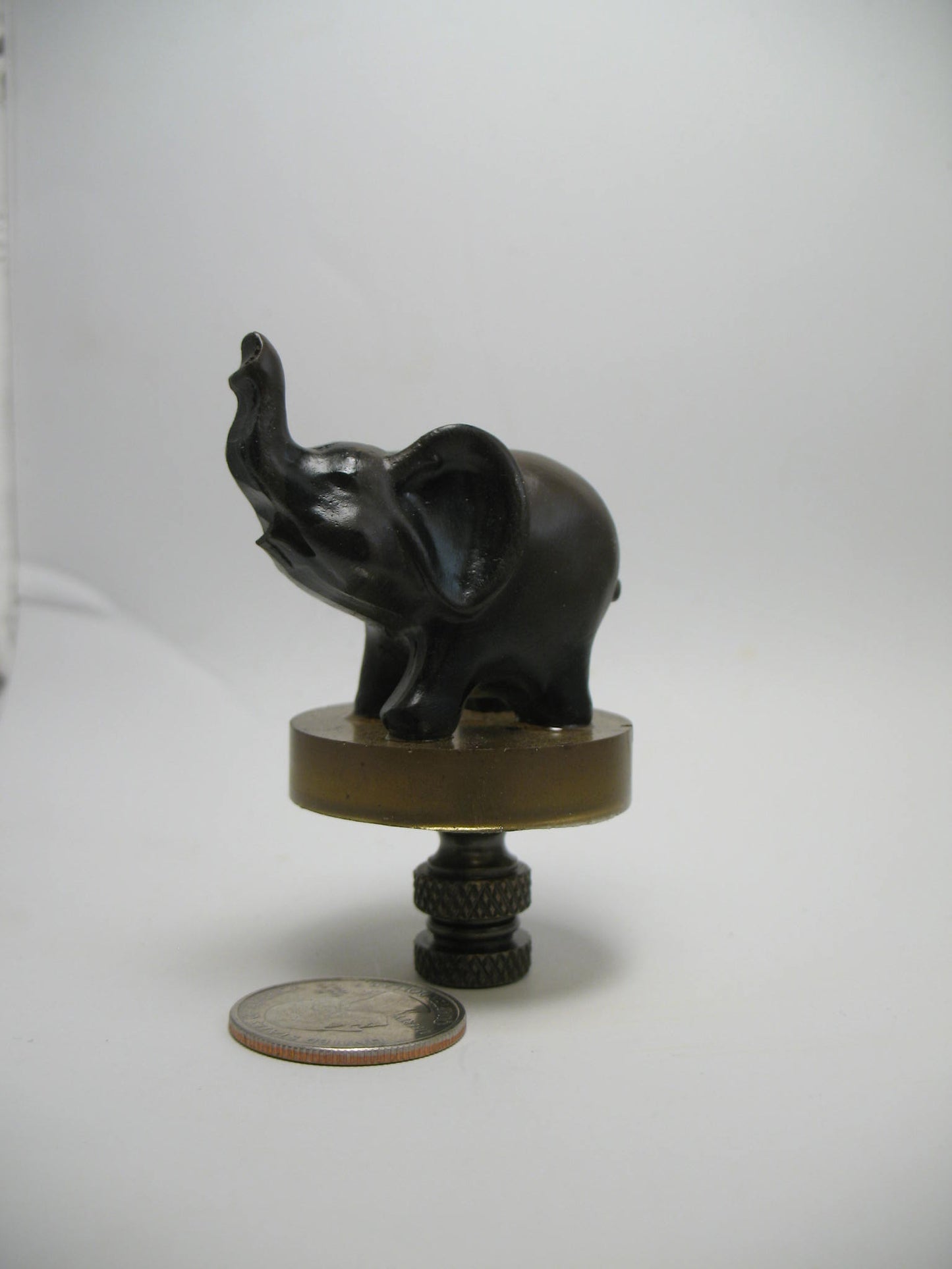Small Resin Elephant Trunk Up Lamp Finial